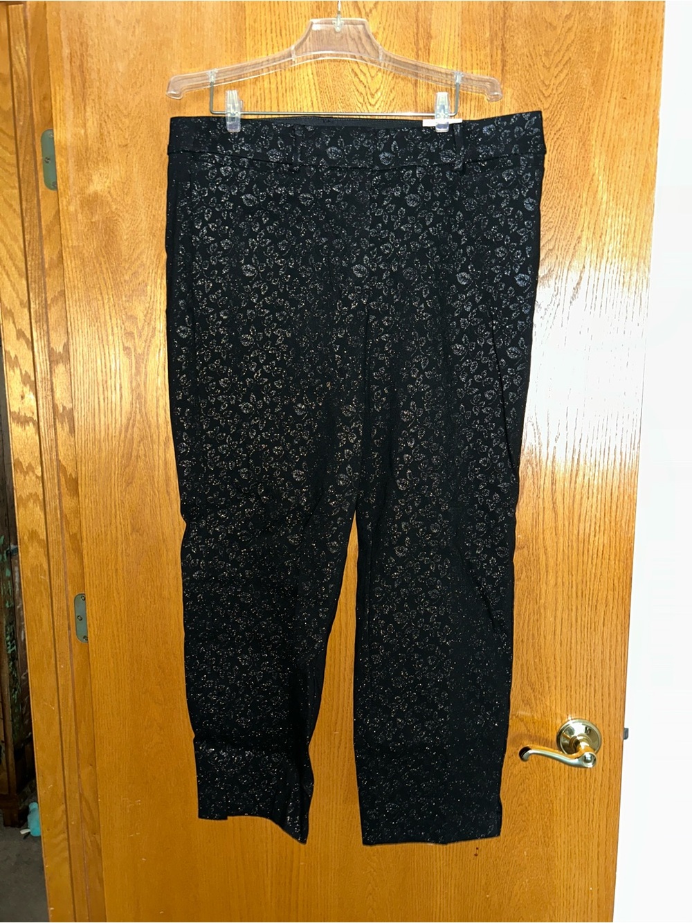 Lane Bryant 4-Season Lurex Print Slim Ankle Pant